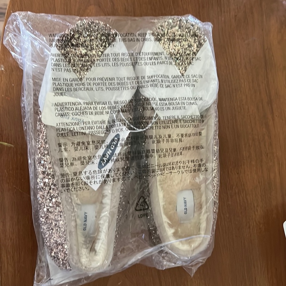 Gold Glittery slippers